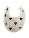 A White Bibs from Petit Bateau in size 0-3M for neutral. (Front View)