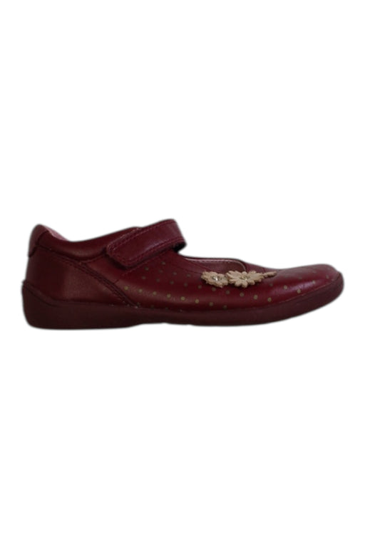 A Burgundy Flats from Start-Rite in size 4T for girl. (Front View)