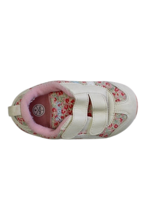A Pink Sneakers from ASICS in size 3T for girl. (Front View)