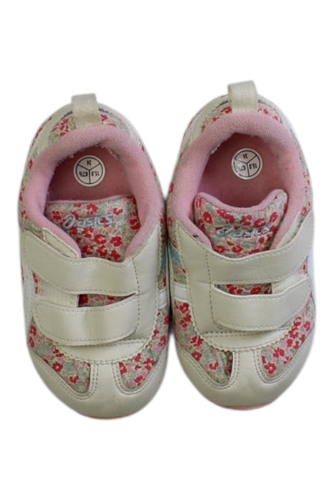 A Pink Sneakers from ASICS in size 3T for girl. (Back View)