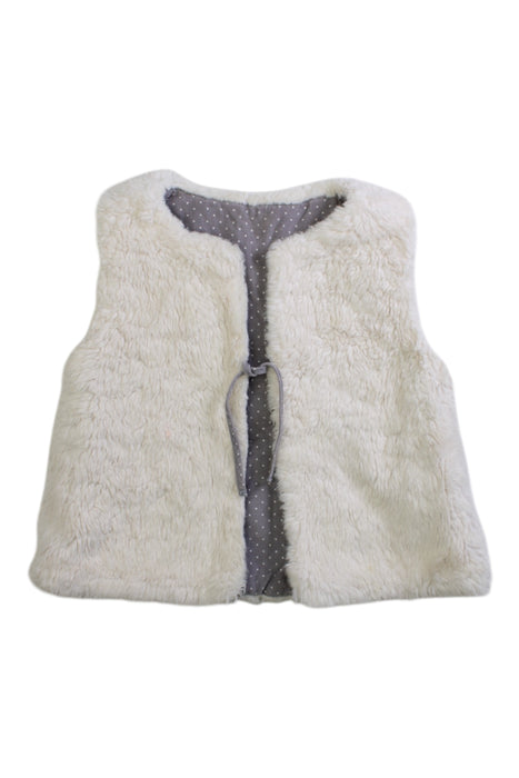 A White Vests from Jacadi in size 3T for girl. (Front View)