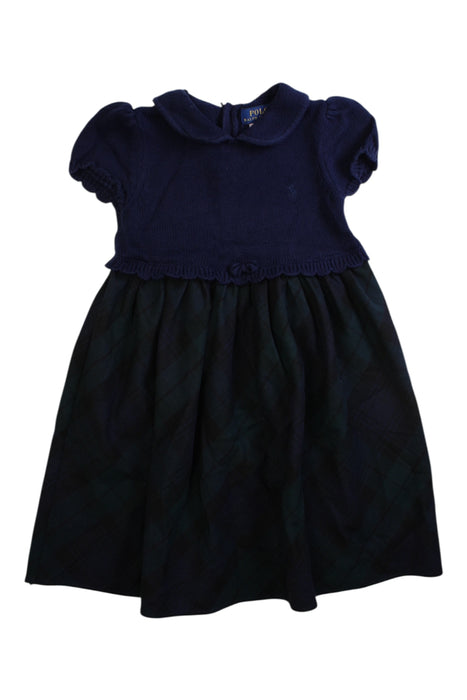 A Navy Short Sleeve Dresses from Polo Ralph Lauren in size 4T for girl. (Front View)