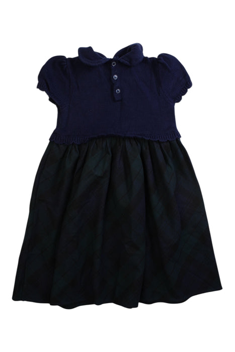 A Navy Short Sleeve Dresses from Polo Ralph Lauren in size 4T for girl. (Back View)