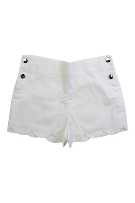 A White Shorts from Jacadi in size 6T for girl. (Front View)
