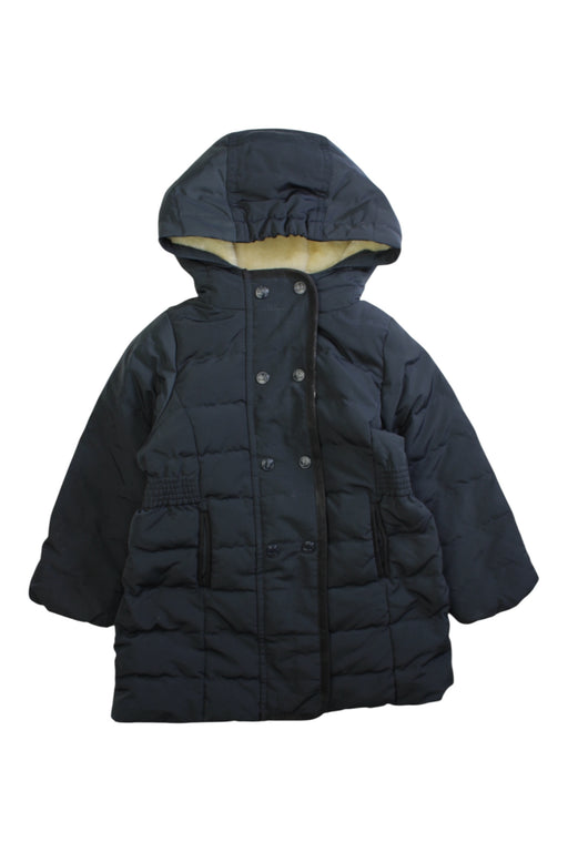 A Navy Puffer/Quilted Coats & Outerwear from Petit Bateau in size 3T for girl. (Front View)