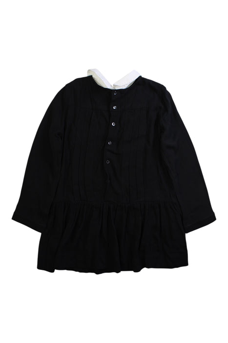 A Black Long Sleeve Dresses from Bonpoint in size 6T for girl. (Back View)