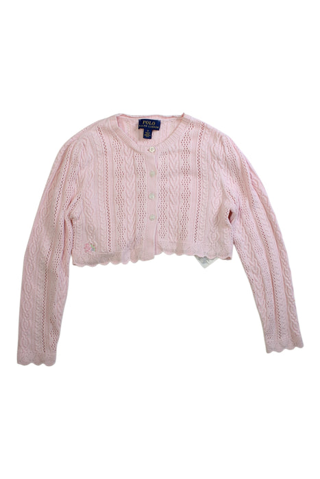 A Pink Cardigans from Polo Ralph Lauren in size 5T for girl. (Front View)