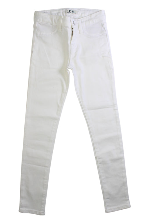 A White Jeans from Polo Ralph Lauren in size 6T for girl. (Front View)
