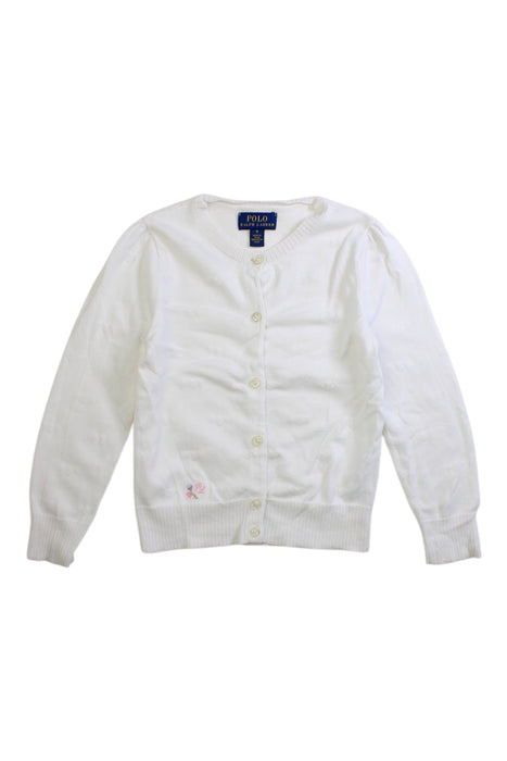 A White Cardigans from Polo Ralph Lauren in size 4T for girl. (Front View)