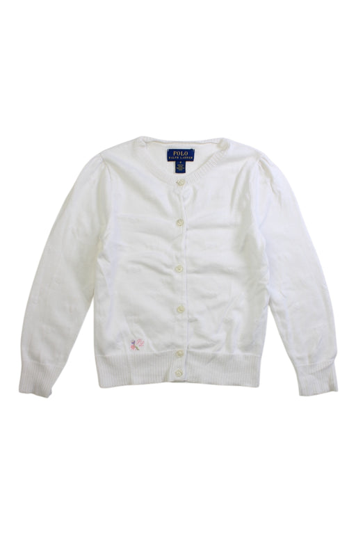 A White Cardigans from Polo Ralph Lauren in size 4T for girl. (Front View)