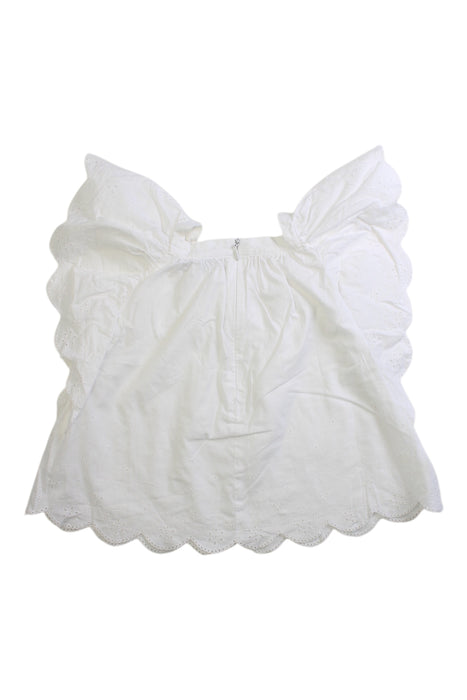 A White Sleeveless Tops from Tartine et Chocolat in size 4T for girl. (Back View)