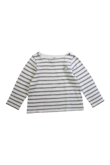 A White Long Sleeve Shirts from Petit Bateau in size 4T for neutral. (Front View)