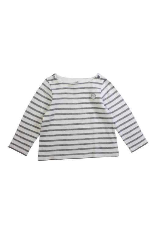 A White Long Sleeve Shirts from Petit Bateau in size 4T for neutral. (Front View)