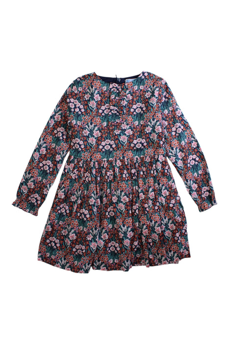 A Multicolour Long Sleeve Dresses from Jacadi in size 5T for girl. (Front View)