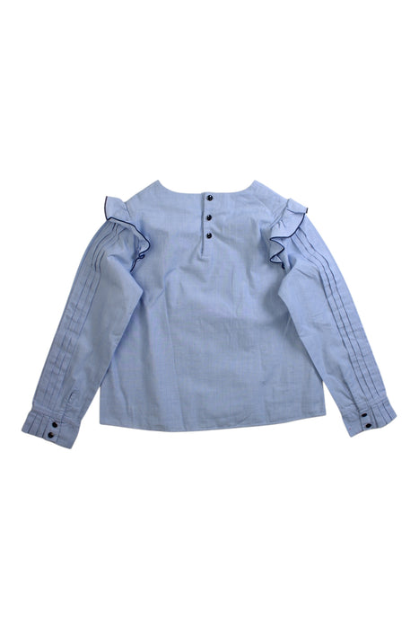 A Blue Long Sleeve Tops from Jacadi in size 5T for girl. (Back View)