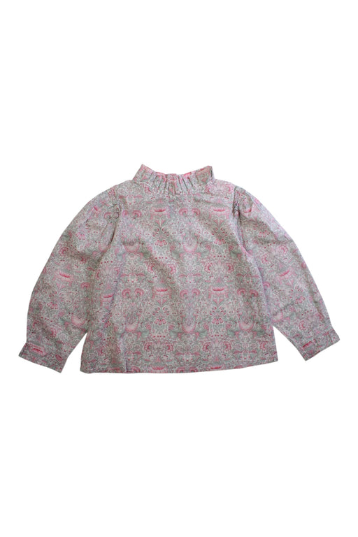 A Pink Long Sleeve Tops from Jacadi in size 5T for girl. (Front View)