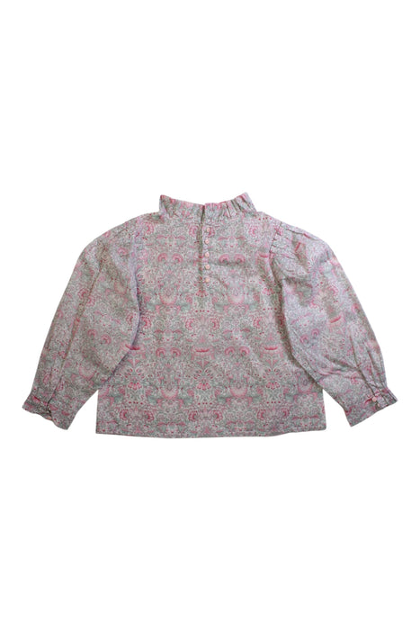 A Pink Long Sleeve Tops from Jacadi in size 5T for girl. (Back View)