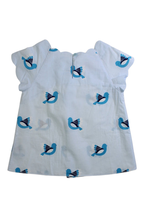 A White Short Sleeve Tops from Jacadi in size 5T for girl. (Back View)