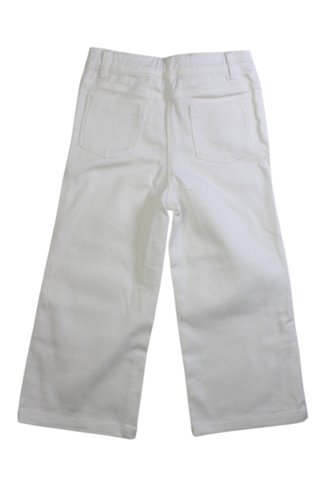 A White Casual Pants from Jacadi in size 5T for girl. (Back View)
