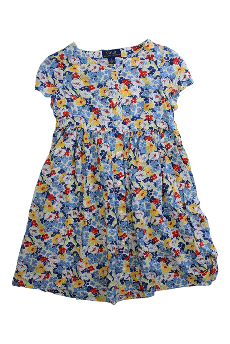 A Multicolour Short Sleeve Dresses from Polo Ralph Lauren in size 5T for girl. (Front View)
