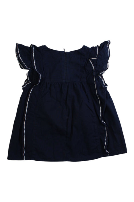A Navy Sleeveless Tops from Tartine et Chocolat in size 5T for girl. (Back View)