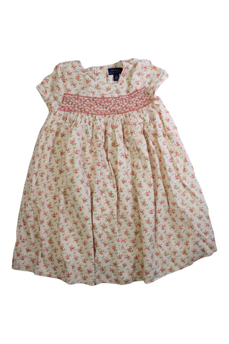A Pink Short Sleeve Dresses from Polo Ralph Lauren in size 5T for girl. (Front View)