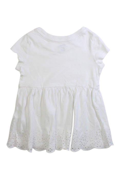 A White Short Sleeve Tops from Polo Ralph Lauren in size 4T for girl. (Back View)