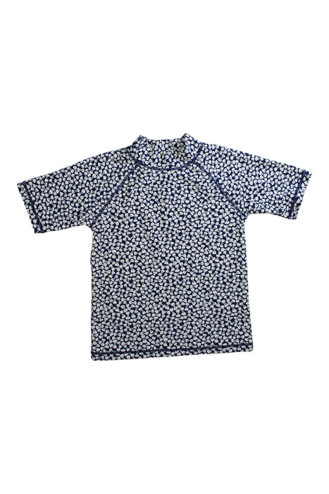 A Blue Rash Guards from Seed in size 6T for girl. (Front View)