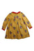 A Yellow Long Sleeve Dresses from Petit Peony in size 3T for girl. (Back View)