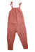 A Pink Overall Shorts from Marie Puce in size 3T for girl. (Front View)