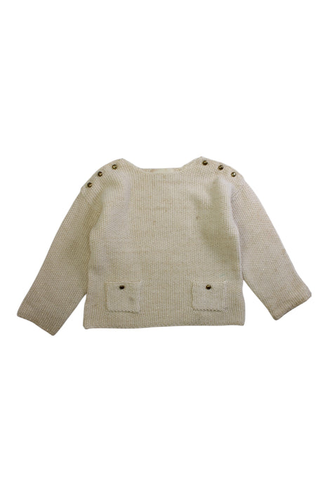 A Beige Knit Sweaters from Louis Louise in size 4T for girl. (Front View)