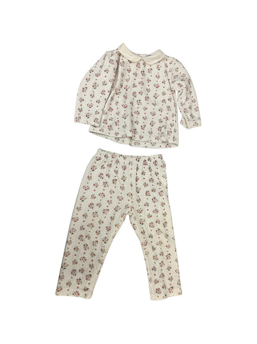 A White Pyjama Sets from Bout'Chou in size 12-18M for girl. (Front View)