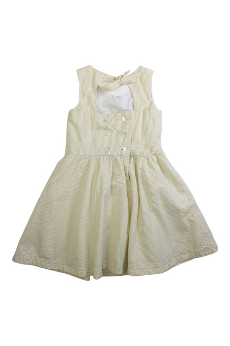 A Ivory Sleeveless Rompers from Hope & Henry in size 4T for girl. (Back View)