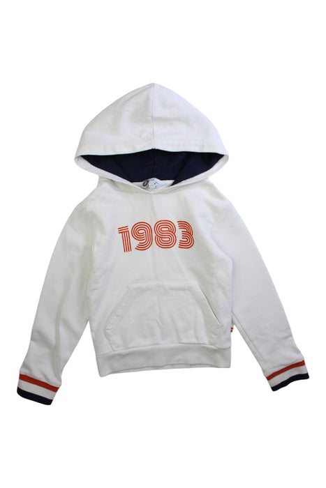 A White Hooded Sweatshirts from Roland Garros in size 4T for girl. (Front View)