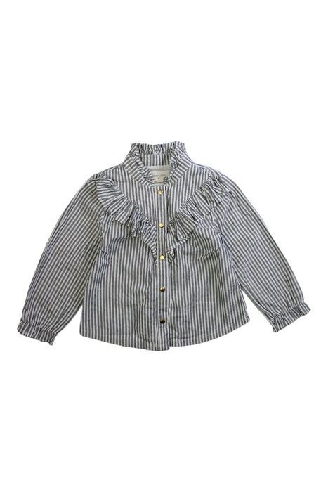 A Blue Long Sleeve Tops from Louis Louise in size 3T for girl. (Front View)