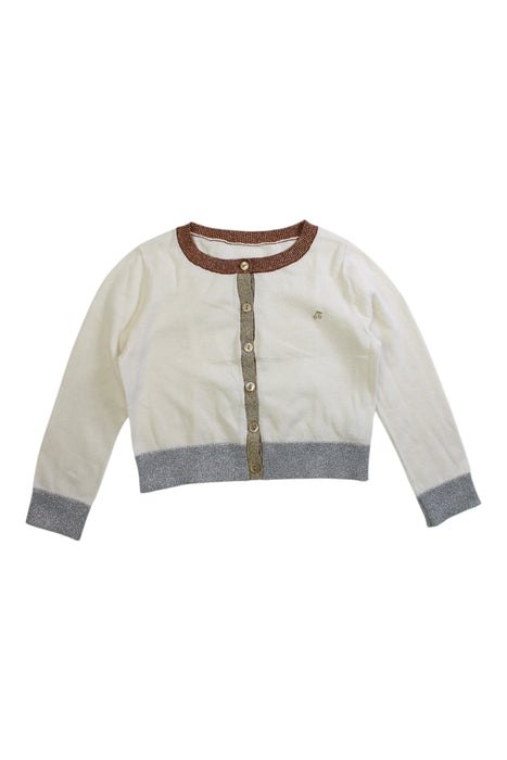 A White Cardigans from Bonpoint in size 3T for girl. (Front View)