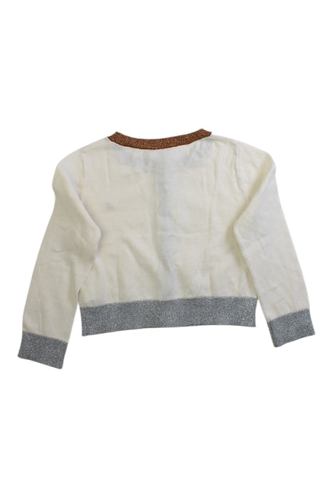 A White Cardigans from Bonpoint in size 3T for girl. (Back View)
