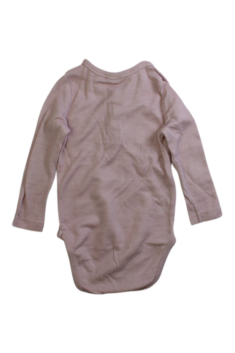 A Pink Long Sleeve Bodysuits from Burrow & Be in size 6-12M for girl. (Back View)