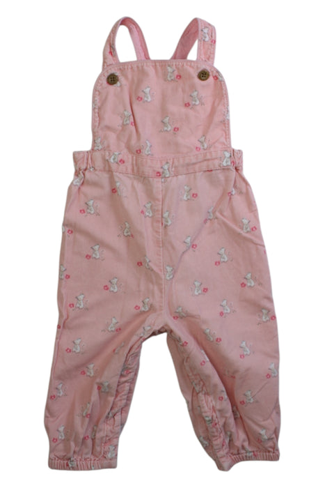 A Pink Long Overalls from Jojo Maman Bébé in size 6-12M for girl. (Front View)