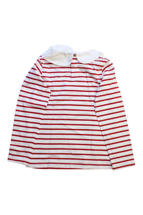 A Red Long Sleeve Tops from Jacadi in size 6T for girl. (Back View)