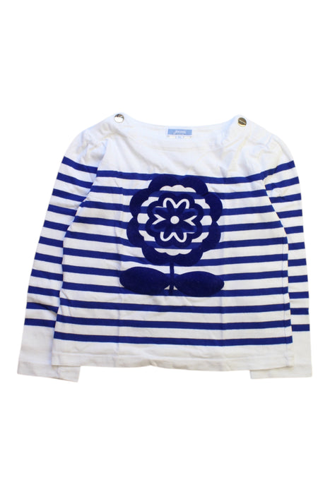 A Blue Long Sleeve Tops from Jacadi in size 6T for girl. (Front View)