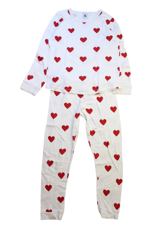 A Red Pyjama Sets from Petit Bateau in size 6T for girl. (Front View)