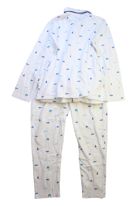 A White Pyjama Sets from Jacadi in size 10Y for neutral. (Back View)
