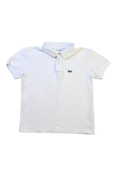 White Lacoste Polo Shirt Size 8Y — Retykle