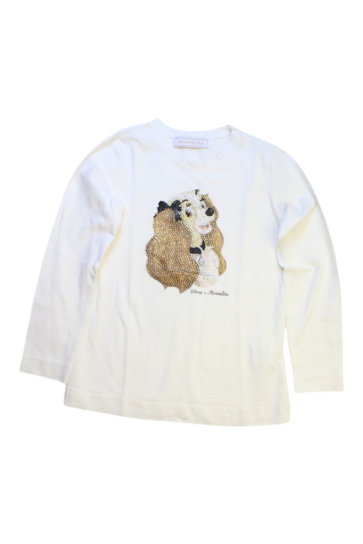A White Long Sleeve Tops from Monnalisa in size 8Y for girl. (Front View)