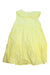 A Yellow Sleeveless Dresses from Paz Rodriguez in size 8Y for girl. (Back View)