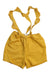 A Yellow Overall Shorts from Orchestra in size 3T for girl. (Front View)