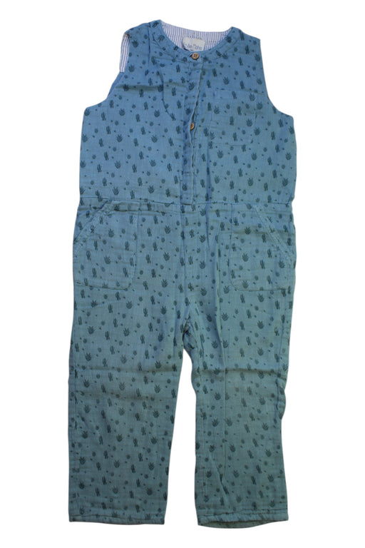 A Blue Long Overalls from Louise Misha in size 4T for boy. (Front View)
