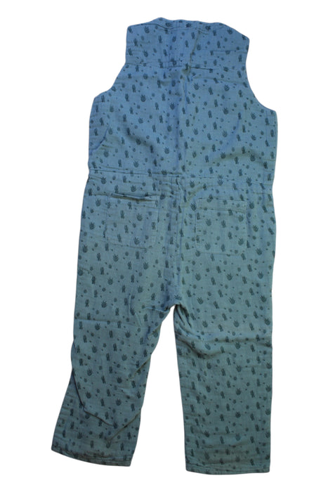 A Blue Long Overalls from Louise Misha in size 4T for boy. (Back View)