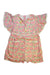 A Pink Short Sleeve Rompers from Louise Misha in size 4T for girl. (Front View)